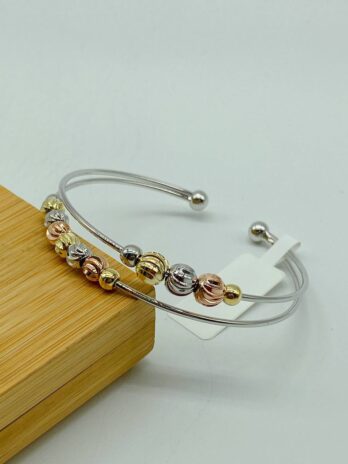 Bracelet boules tricolores